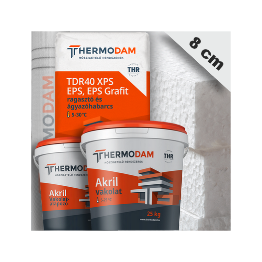 Hőszigetelő rendszer 8 cm