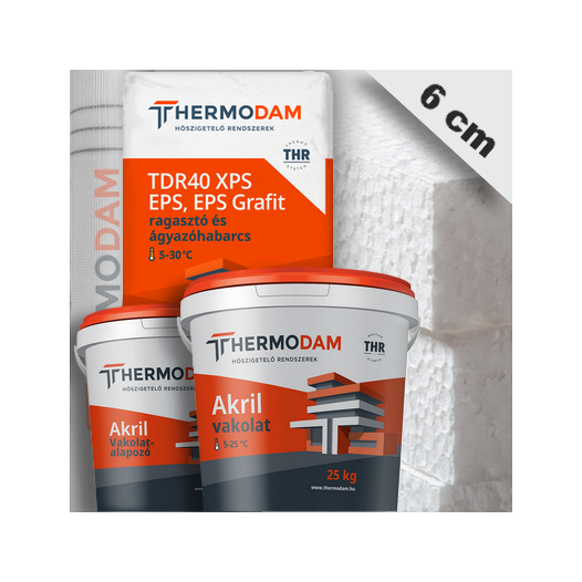 Hőszigetelő rendszer 6 cm