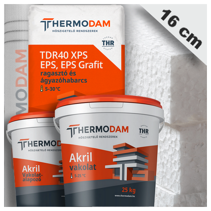 Hőszigetelő rendszer 16 cm