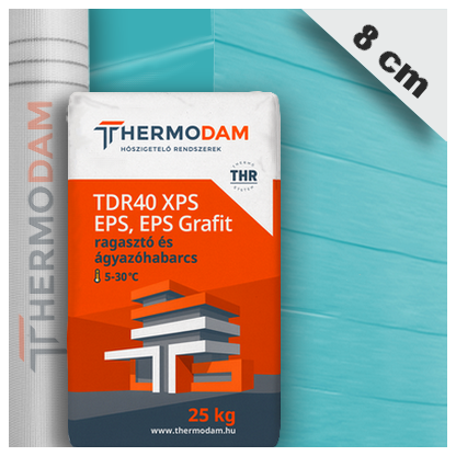 XPS Lábazati hőszigetelő rendszer 8 cm